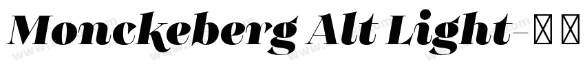 Monckeberg Alt Light字体转换